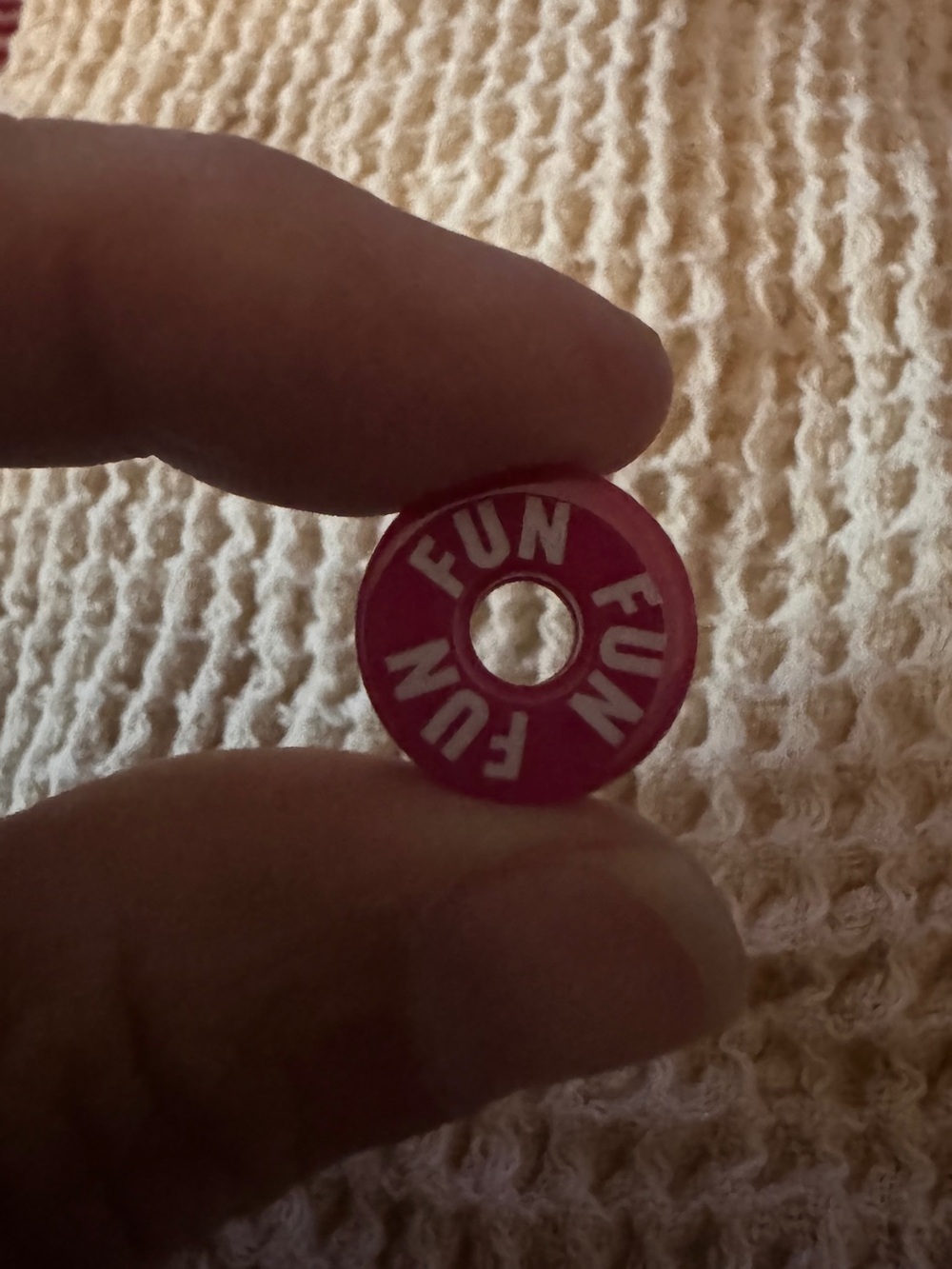 Pink 'FUN' Bead Accent